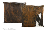 Tricolor Cowhide Pillow 16x16 #A50611 by Hudson Hides
