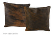 Dark Brindle Cowhide Pillow 16x16 #A50615 by Hudson Hides