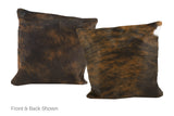 Dark Brindle Cowhide Pillow 16x16 #A50616 by Hudson Hides