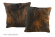 Dark Brindle Cowhide Pillow 16x16 #A50617 by Hudson Hides