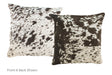 Salt and Pepper Black Cowhide Pillow 16x16 #A50621 by Hudson Hides