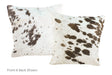 Salt and Pepper Black Cowhide Pillow 16x16 #A50622 by Hudson Hides