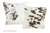 Salt and Pepper Black Cowhide Pillow 16x16 #A50622 by Hudson Hides