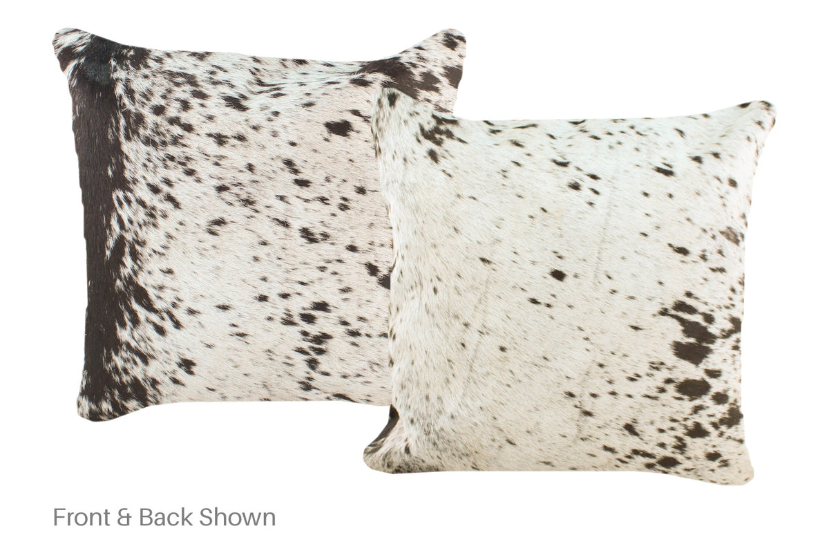 Salt and Pepper Black Cowhide Pillow #A50623
