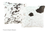 Black and White Cowhide Pillow 16x16 #A50627 by Hudson Hides