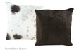 Black and White Cowhide Pillow 16x16 #A50628 by Hudson Hides