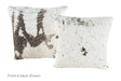 Salt and Pepper Black Cowhide Pillow 16x16 #A50629 by Hudson Hides