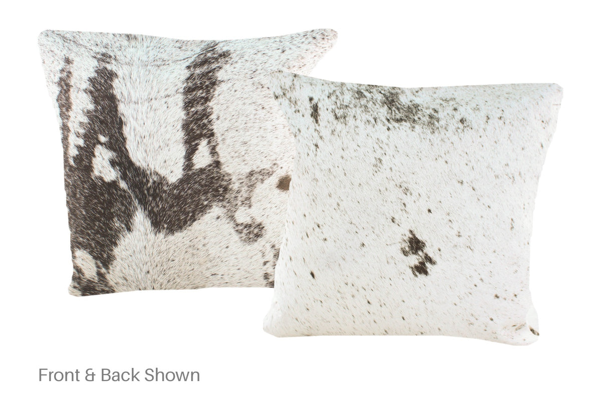 Salt and Pepper Black Cowhide Pillow #A50629