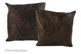 Chocolate Cowhide Pillow 16x16 #A50630 by Hudson Hides