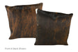 Dark Brindle Cowhide Pillow 16x16 #A50636 by Hudson Hides