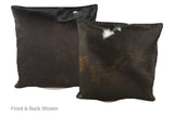 Dark Brindle Cowhide Pillow 16x16 #A50638 by Hudson Hides