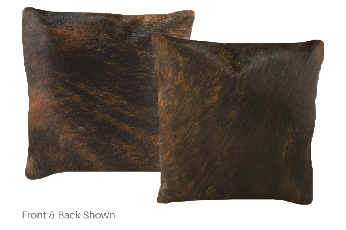 Dark Brindle Cowhide Pillow #A50641