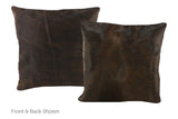 Dark Brindle Cowhide Pillow 16x16 #A50647 by Hudson Hides