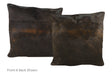 Dark Brindle Cowhide Pillow 16x16 #A50652 by Hudson Hides