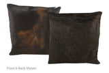 Dark Brindle Cowhide Pillow 16x16 #A50654 by Hudson Hides