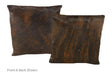 Dark Brindle Cowhide Pillow 16x16 #A50657 by Hudson Hides