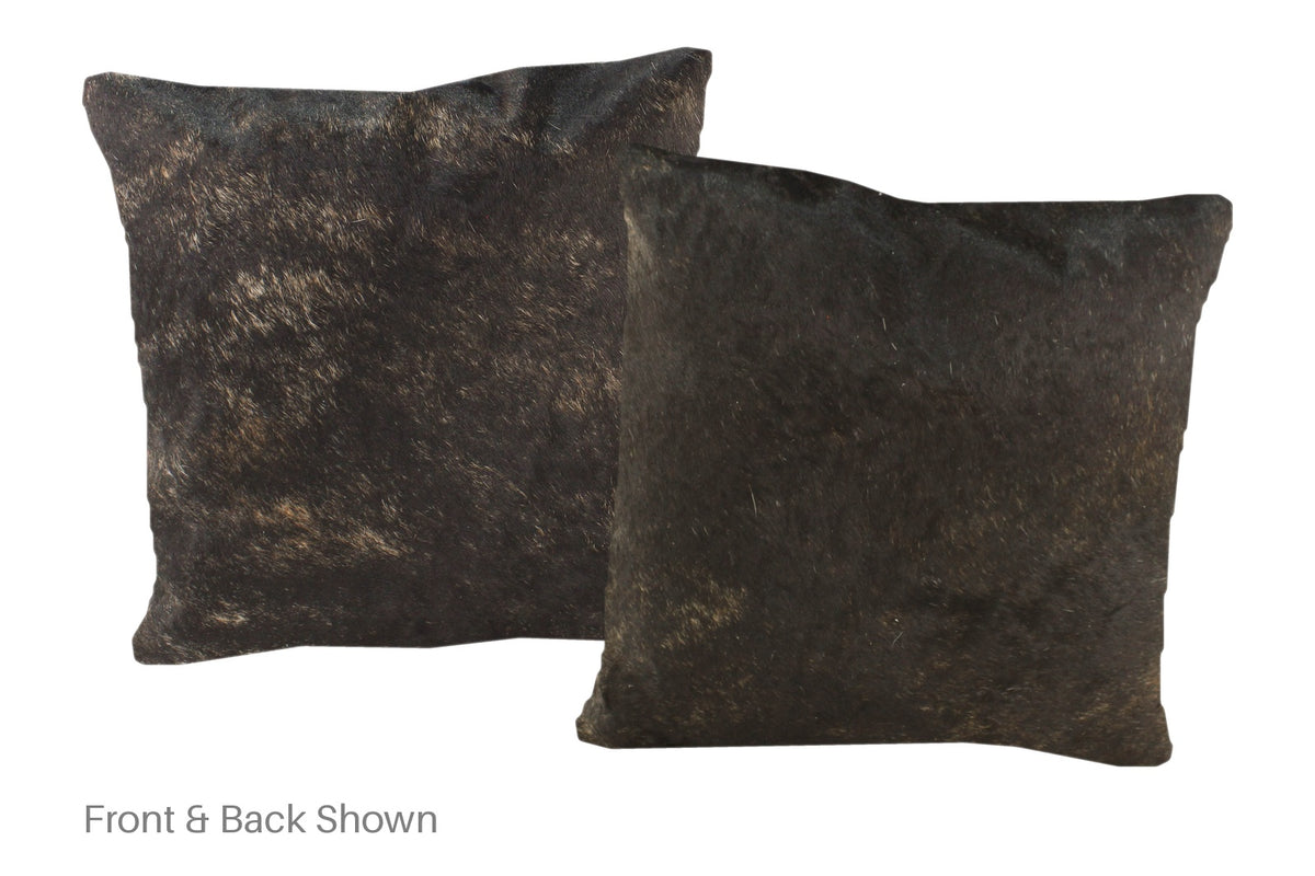 Solid Black Cowhide Pillow #A50658