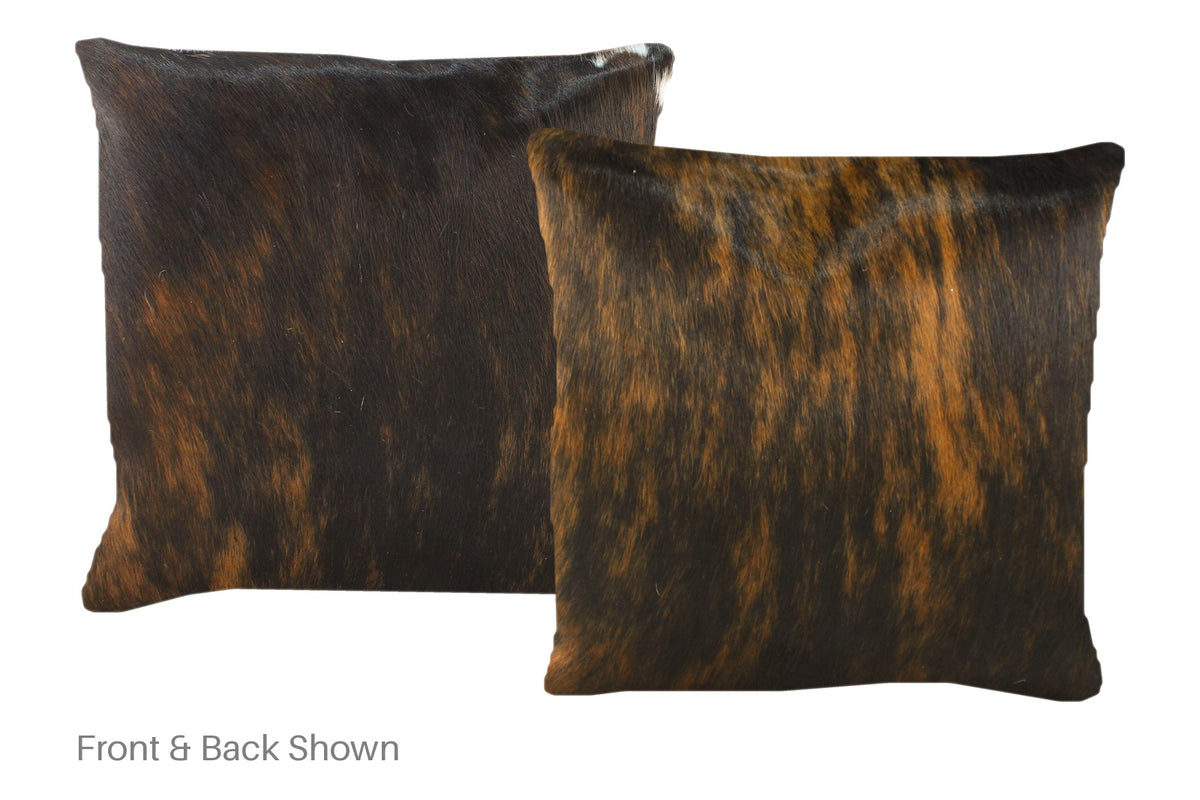 Dark Brindle Cowhide Pillow #A50666