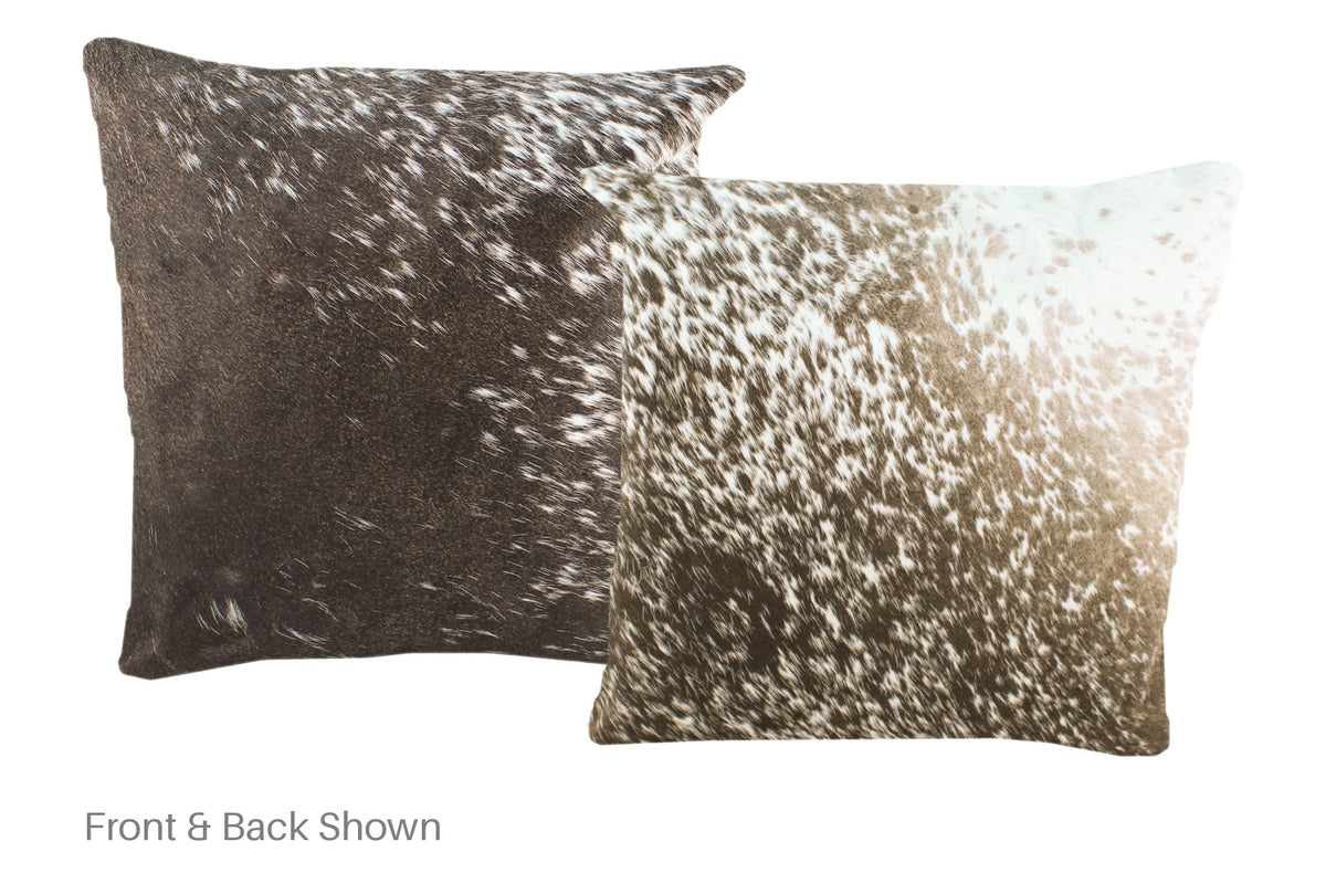 Salt and Pepper Black Cowhide Pillow #A50669