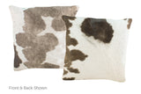 Black and White Cowhide Pillow 16x16 #A50671 by Hudson Hides