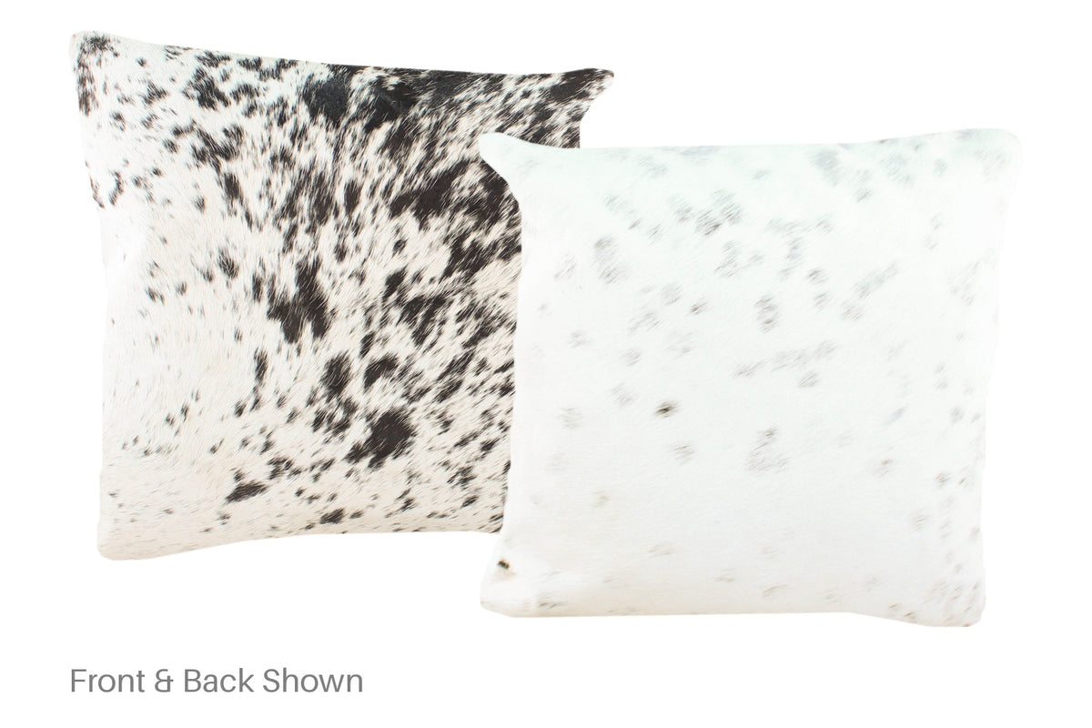 Salt and Pepper Black Cowhide Pillow #A50674