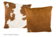 Brown and White Cowhide Pillow 16x16 #A50676 by Hudson Hides