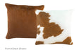Brown and White Cowhide Pillow 16x16 #A50677 by Hudson Hides