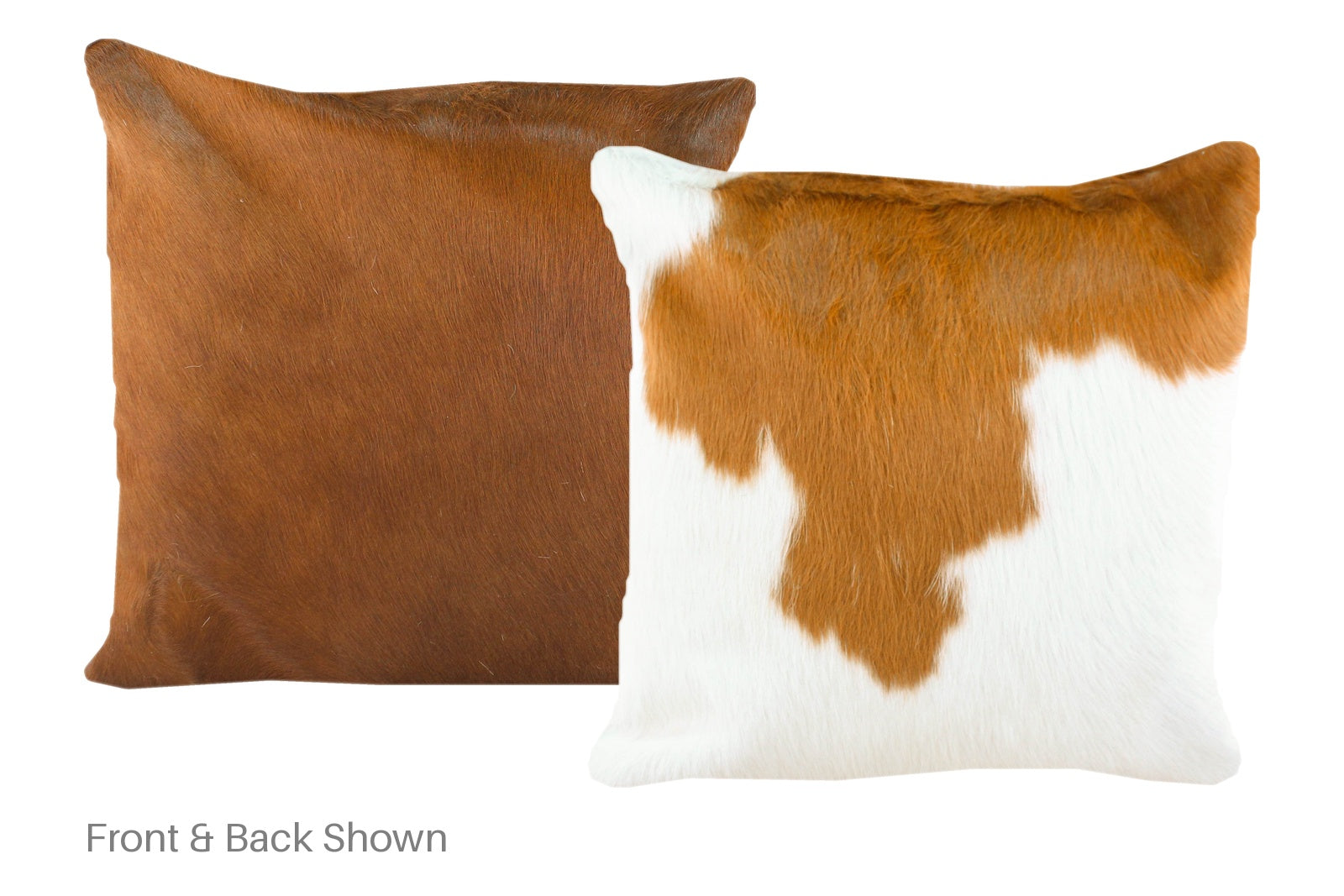 Brown and White Cowhide Pillow #A50679