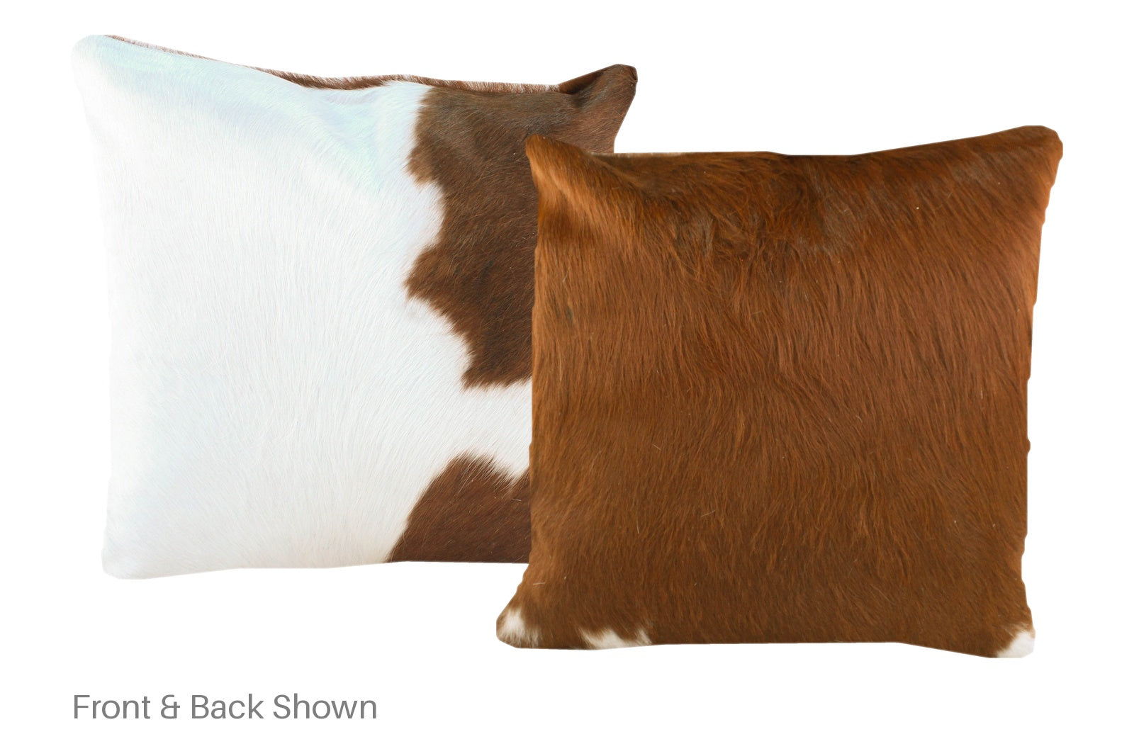 Brown and White Cowhide Pillow #A50681