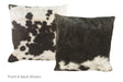 Black and White Cowhide Pillow 16x16 #A50682 by Hudson Hides