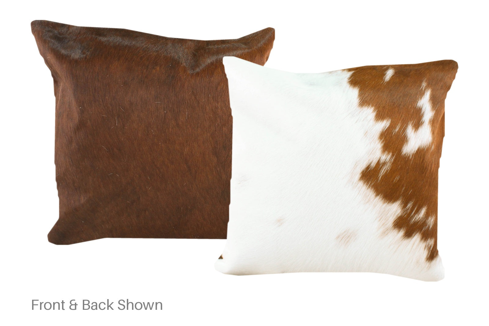 Brown and White Cowhide Pillow #A50683
