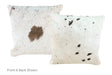 Salt and Pepper Black Cowhide Pillow 16x16 #A50685 by Hudson Hides