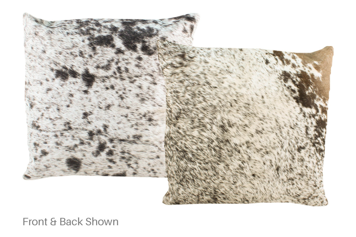 Salt and Pepper Black Cowhide Pillow #A50687