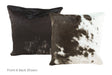 Salt and Pepper Black Cowhide Pillow 16x16 #A50688 by Hudson Hides