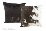 Salt and Pepper Black Cowhide Pillow 16x16 #A50688 by Hudson Hides