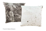 Salt and Pepper Black Cowhide Pillow 16x16 #A50689 by Hudson Hides