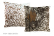 Salt and Pepper Brown Cowhide Pillow 16x16 #A50690 by Hudson Hides