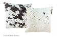 Salt and Pepper Black Cowhide Pillow 16x16 #A50693 by Hudson Hides