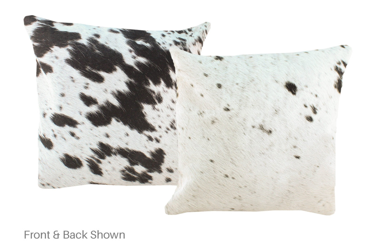 Salt and Pepper Black Cowhide Pillow #A50693