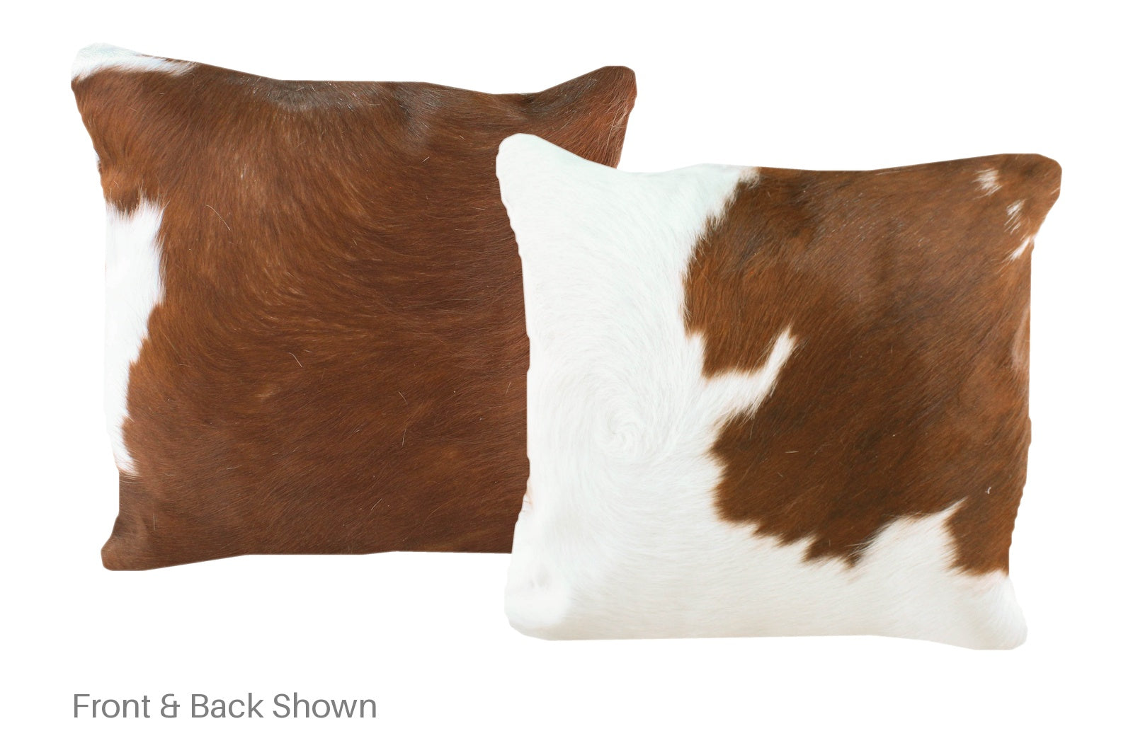 Brown and White Cowhide Pillow #A50694