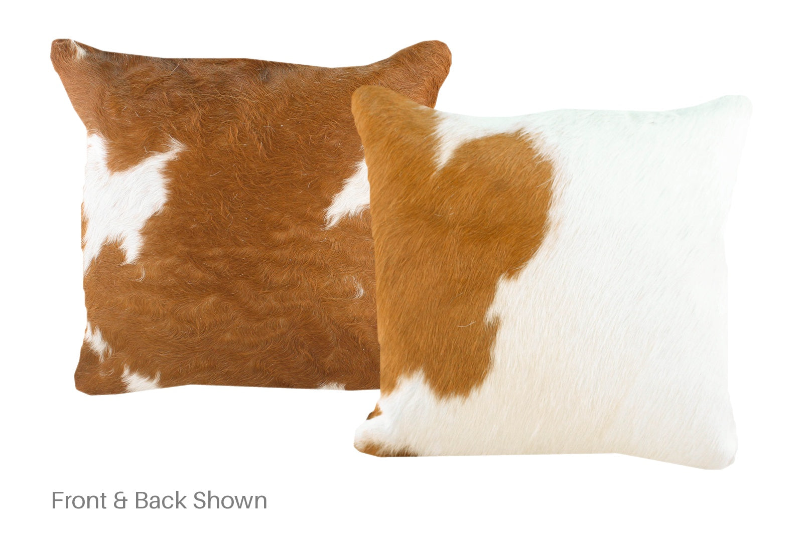 Brown and White Cowhide Pillow #A50696