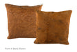 Solid Brown Cowhide Pillow 16x16 #A50697 by Hudson Hides