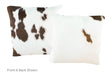 Brown and White Cowhide Pillow 16x16 #A50707 by Hudson Hides