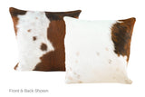 Tricolor Cowhide Pillow 16x16 #A50710 by Hudson Hides
