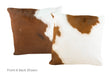 Brown and White Cowhide Pillow 16x16 #A50711 by Hudson Hides