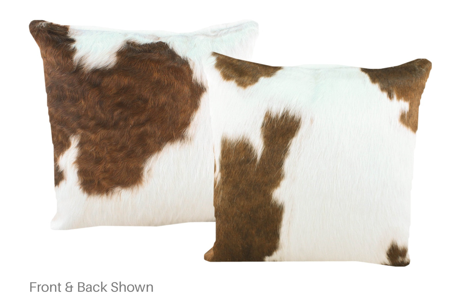 Brown and White Cowhide Pillow #A50716