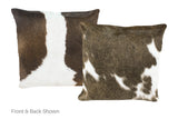 Black and White Cowhide Pillow 16x16 #A50720 by Hudson Hides