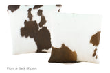 Brown and White Cowhide Pillow 16x16 #A50725 by Hudson Hides