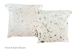 Salt and Pepper Black Cowhide Pillow 16x16 #A50727 by Hudson Hides