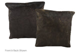 Solid Black Cowhide Pillow 16x16 #A50730 by Hudson Hides